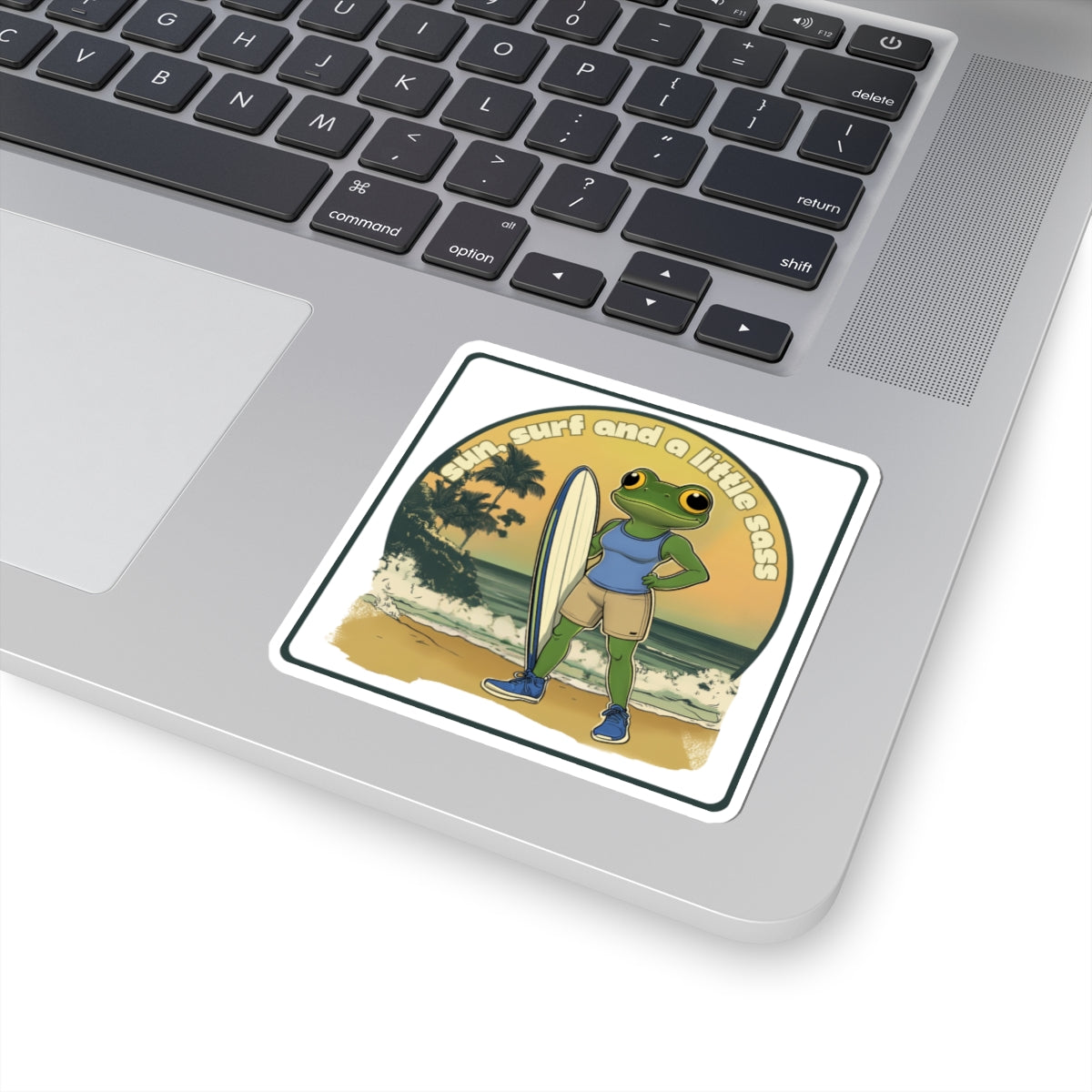 “Sun, surf and a little sass” Kiss-Cut Sticker