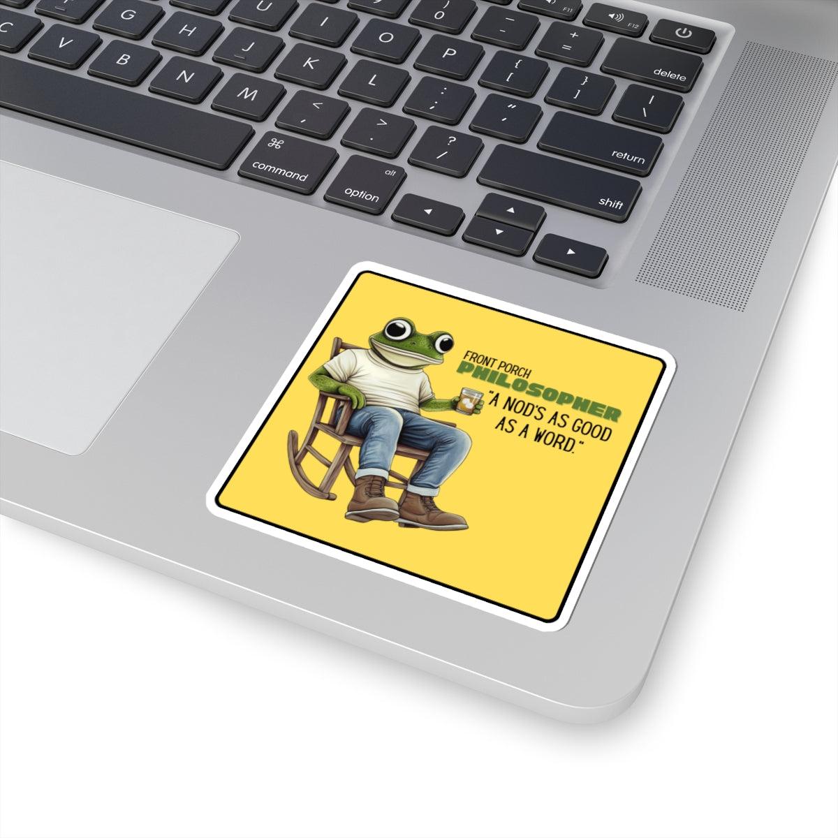 “A nod’s as good as a word” Kiss-Cut Sticker