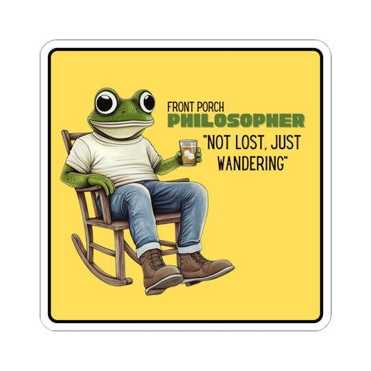 “Not lost, just wandering” Kiss-Cut Sticker