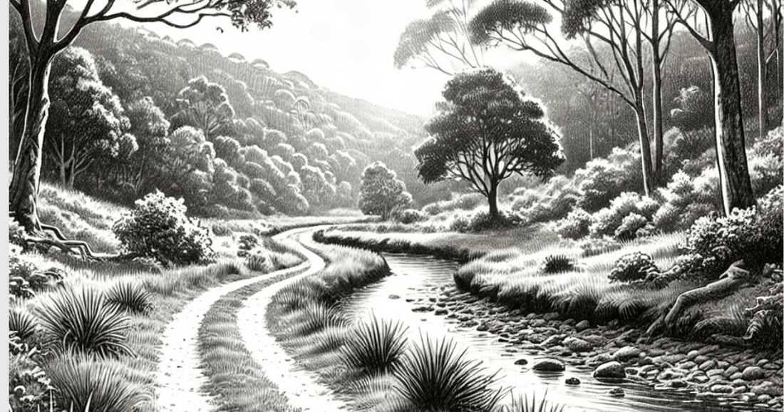 A wandering path illustrates that even when you wander, you end up somewhere.