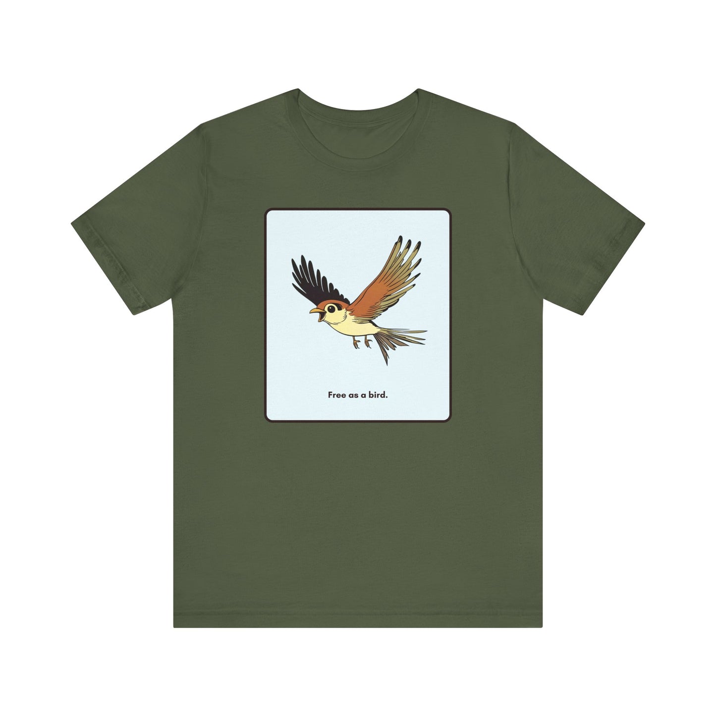 “Free as a bird.” Unisex Graphic T-Shirt